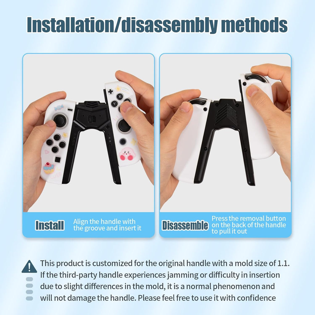 Joy-Con Charging Grip 1PCS for Switch/OLED, 6.6ft USB-C Cable & Dual Charger - Play While Charging, Shaped Ergonomic Handle with | Black - Image 6