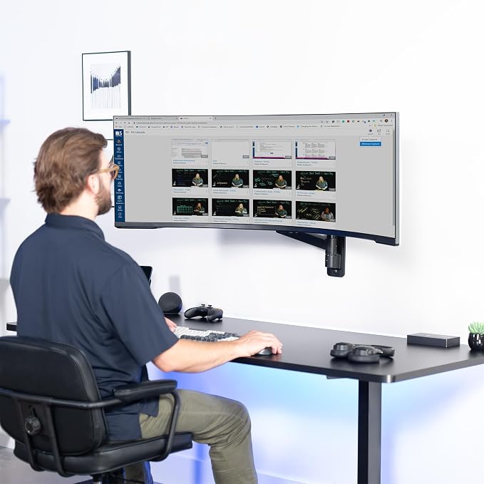 VIVO Black Ultrawide Monitor Wall Mount for up to 57 in Screens, MOUNT-G57 | TV and Monitor Arm, VESA Wall Mount, Designed for Samsung Odyssey Ark, Neo G9, ViewFinity S9, and More, Holds 59.4 lbs - Image 6
