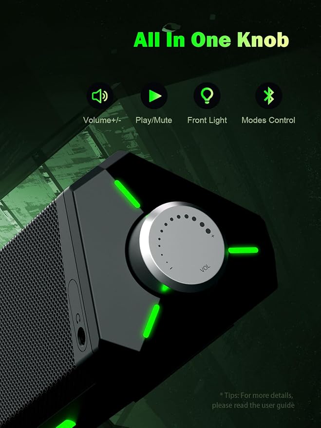 Bluedee Computer Speakers for Desktop PC, Bluetooth AUX Computer Sound Bar | HiFi Stereo PC Speakers for Computer Desktop, PC Soundbar, USB/USB C Powered Gaming Speakers for Monitor, PC, Laptop - Image 5