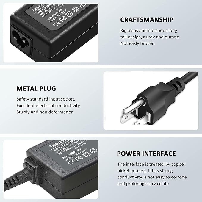 Chromebook Charger, 65W 45W USB C Laptop Charger for HP Chromebook X360 | Compatible with HP Chromebook X360 14 14-ca051wm 14-ca052wm 14-ca061dx 14-ca043cl Chromebook Chrager USB C - Image 3
