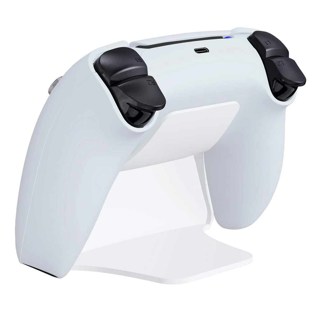 playvital 2 Pack Controller Display Stand for ps5, Gamepad Stand Desk Holder for ps5 Controller Accessories with Rubber Pads, White - Image 6