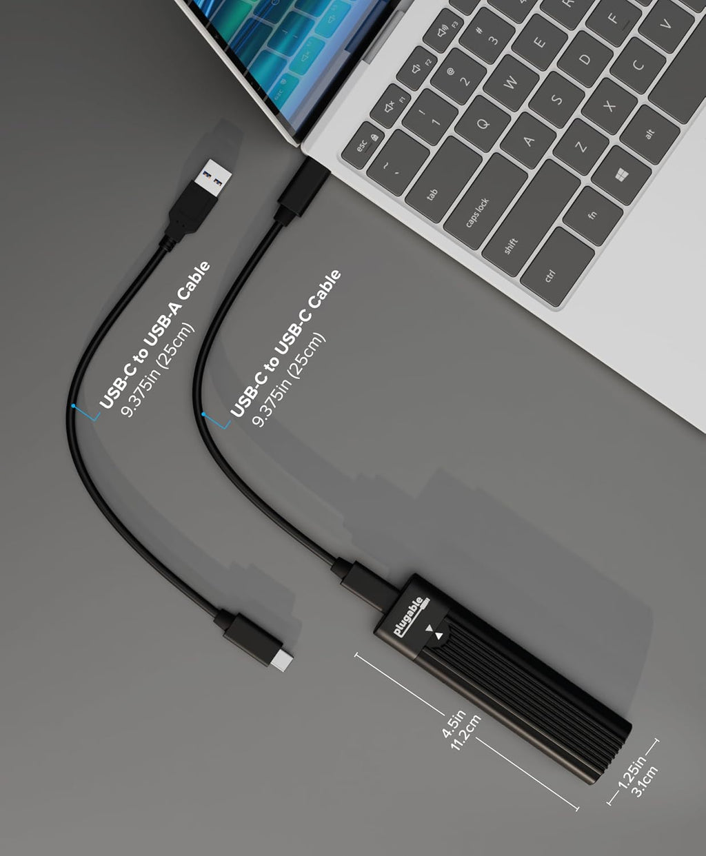 Plugable M.2 NVMe SSD Enclosure; Tool-Free & Driverless - Image 4