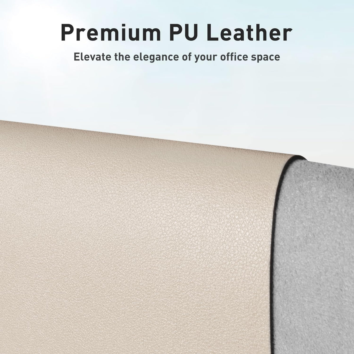 Aothia Faux Leather Desk Mat – Large Mouse Pad, Non-Slip PU Leather Blotter, Waterproof Writing Surface for Office and Home (Eggshell, 47.2" x 23.6") - Image 2