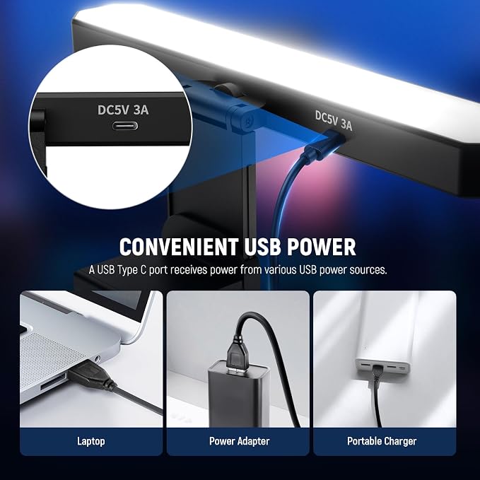 NEEWER Basics 12W Dual Monitor Light Bar with Stands for Home Office, L10 | LED Lamp Video Conference Lighting, Desk Computer Laptop Webcam Zoom Streaming, Bi Color, Remote, Touch Control, Dimmable - Image 4