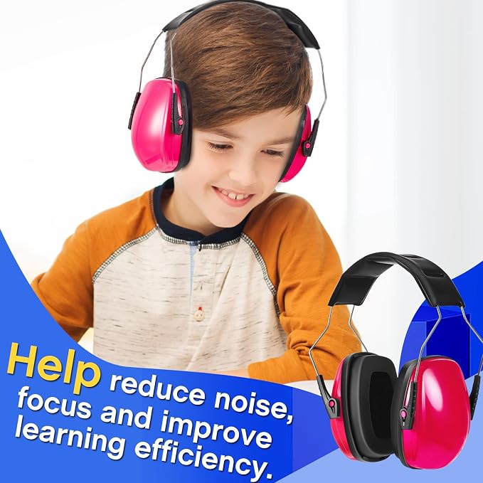 6 Pcs Noise Cancelling Headphones Kids Adult Ear Muffs Bulk, Ear Protection 27db Noise Reduction Hearing Earmuff - Image 4