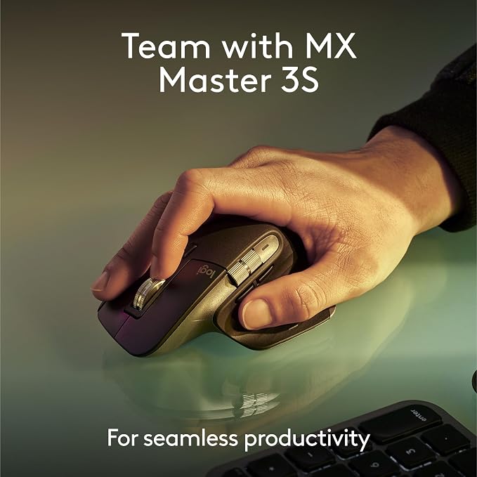 Logitech MX Keys S Mac Wireless Keyboard Fluid Precise - Space Grey | Fluid, precise laptop-like typing, programmable keys, USB-C rechargeable, for MacBook Pro, MacBook Air, iMac, iPad - Image 8