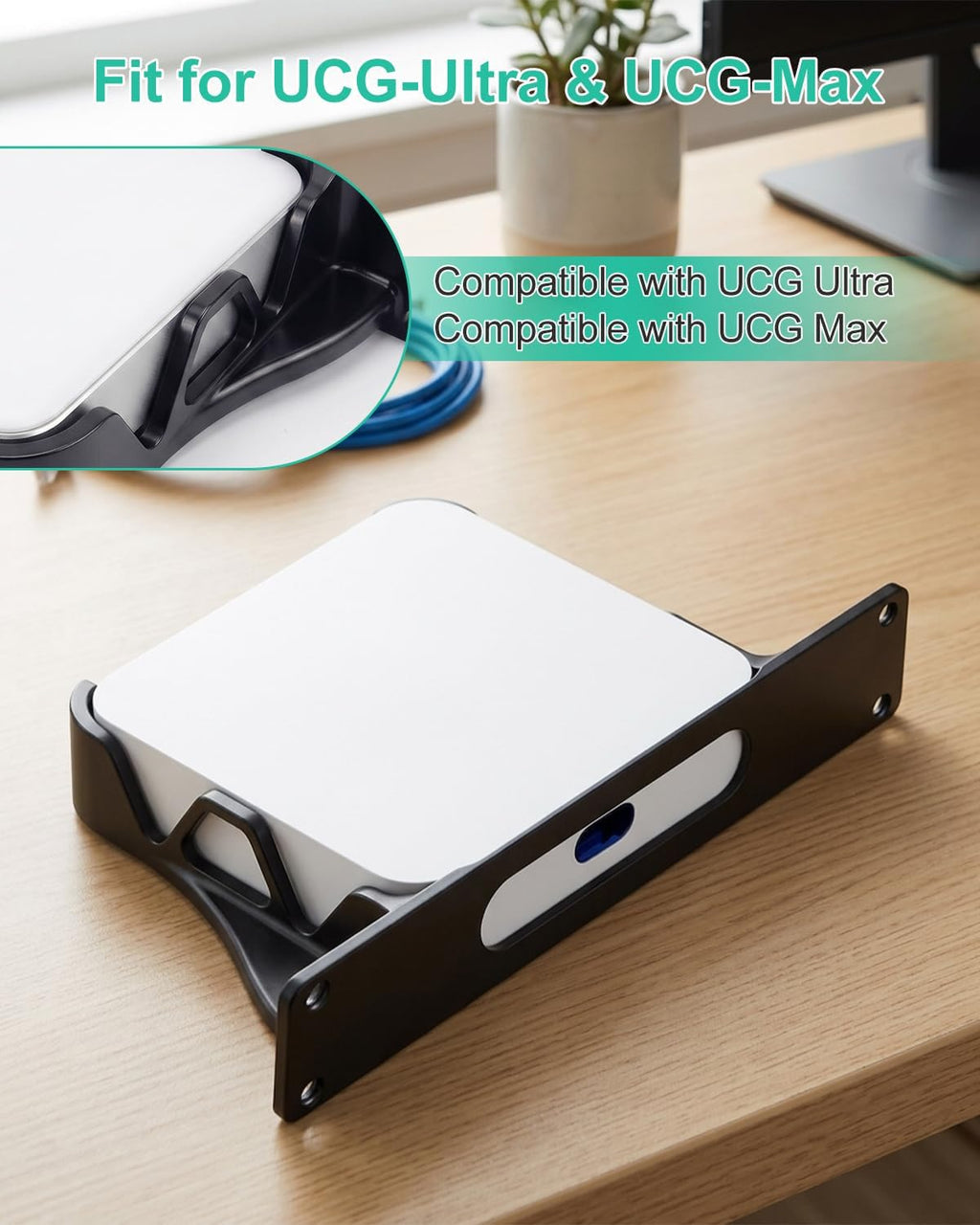 Rack Mount Bracket Fit for UniFi UCG Ultra & UCG Max, 10 Inch 1U Shelf - Image 2