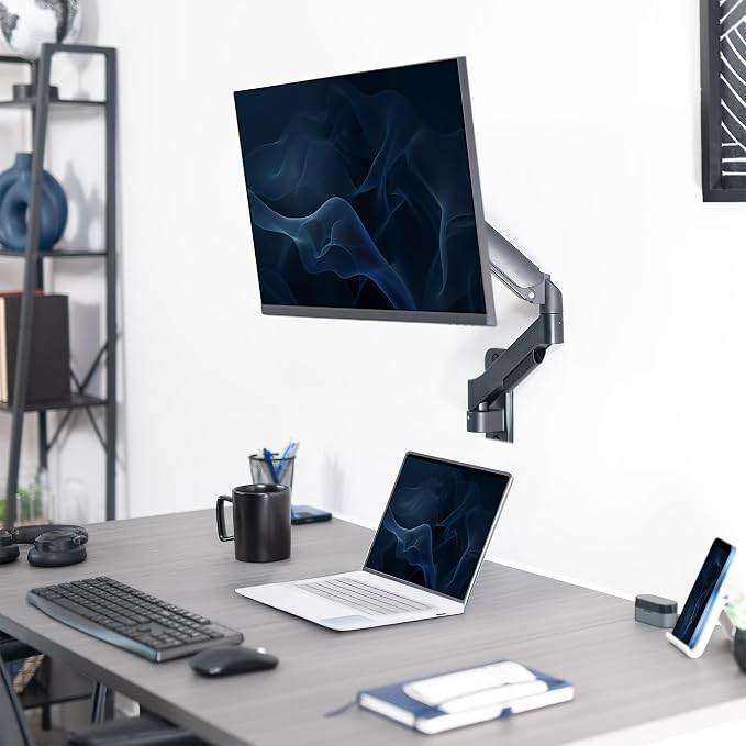 VIVO Single Monitor Counterbalance Wall Mount for 32 inch Screens up to 19.8 lbs, Full Motion, Max VESA 100x100, Black, MOUNT-V001G - Image 7