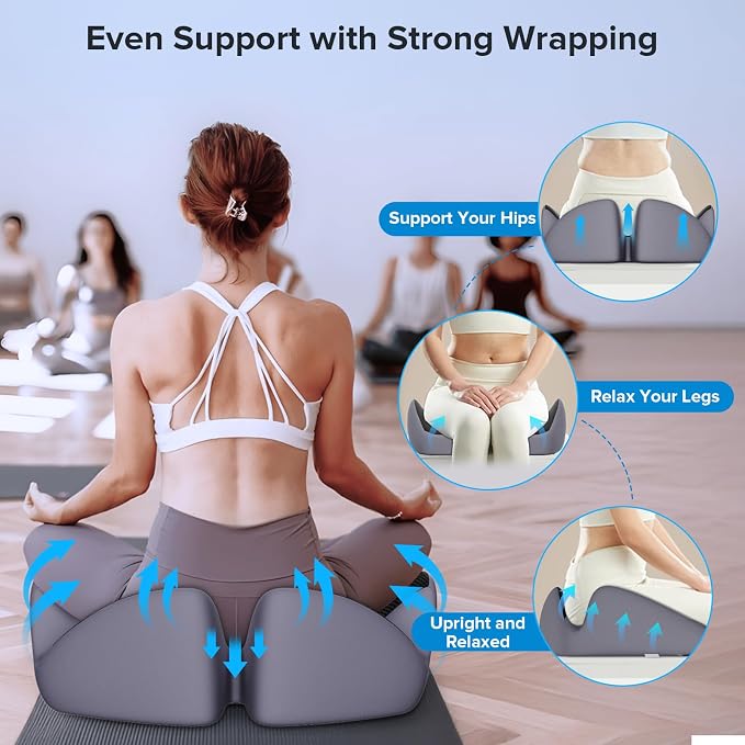 X-Large Coccyx Seat Cushion, U-Shaped Memory Foam for Office Chair | High-Density Memory Foam Helps Reduce Tailbone Pressure; Washable Mesh Cover, Anti-Slip Base for Office Chairs, Cars & Travel - Image 4