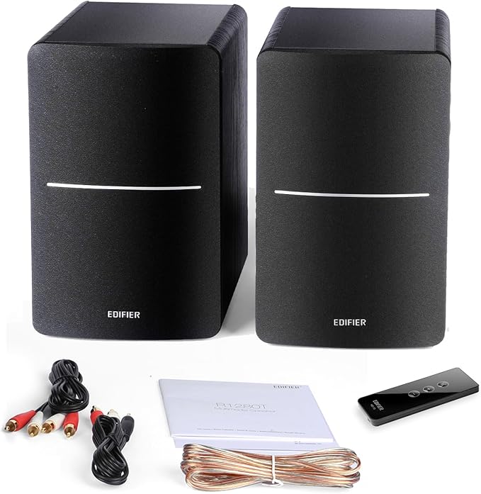 Edifier R1280T Powered Bookshelf Speakers - 2.0 Active Near Field Studio Monitor Speaker - Black - 42 Watts RMS - Image 5