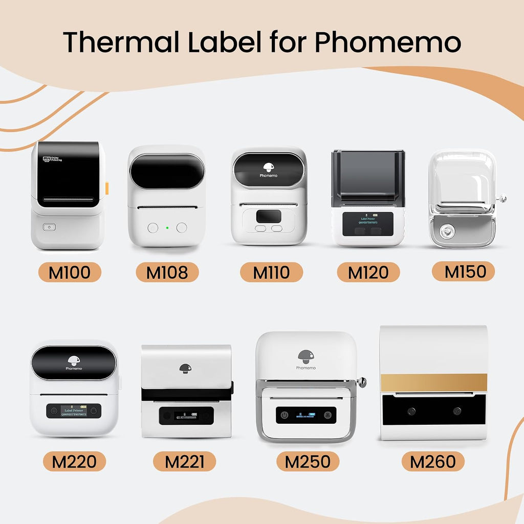 Phomemo m110 Thermal Labels, Jewerly Price Tag Labels Compatible with M100/M110/M250 Label Printer,Self-Adhesive Sticker Label for Cable,Black on White, (11/8" x 7/8"+13/4"), 90 pcs/Roll, 1-Pack - Image 5