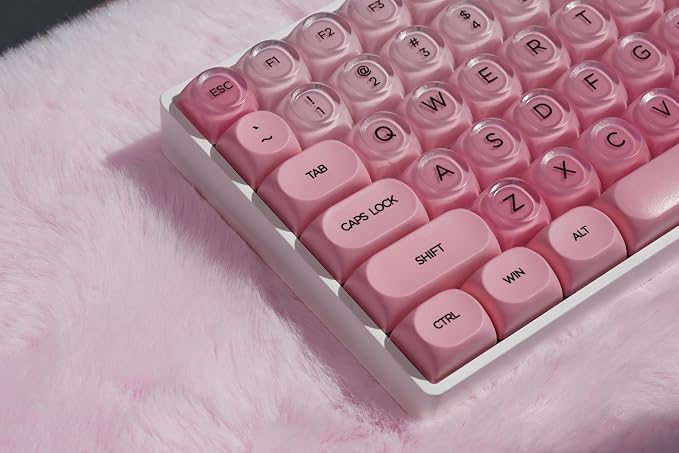 ZORNHER ZH100 Foundation Mechanical Kevboard,Pink Creamy Kevboard with Number Pad,Girly Keyboard,Full Size Gaming Keyboard Cute,Jelly MOA Profile,Creamy Sounding Linear Switches - Image 3