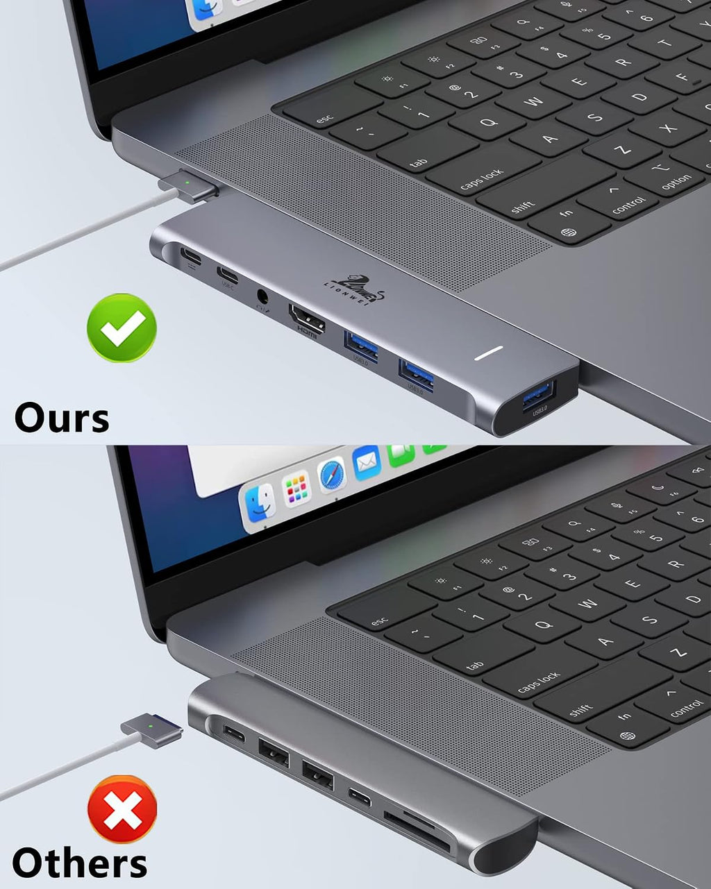 USB C Hub for MacBook Pro, Multiport Adapter MacBook Accessories - Image 2