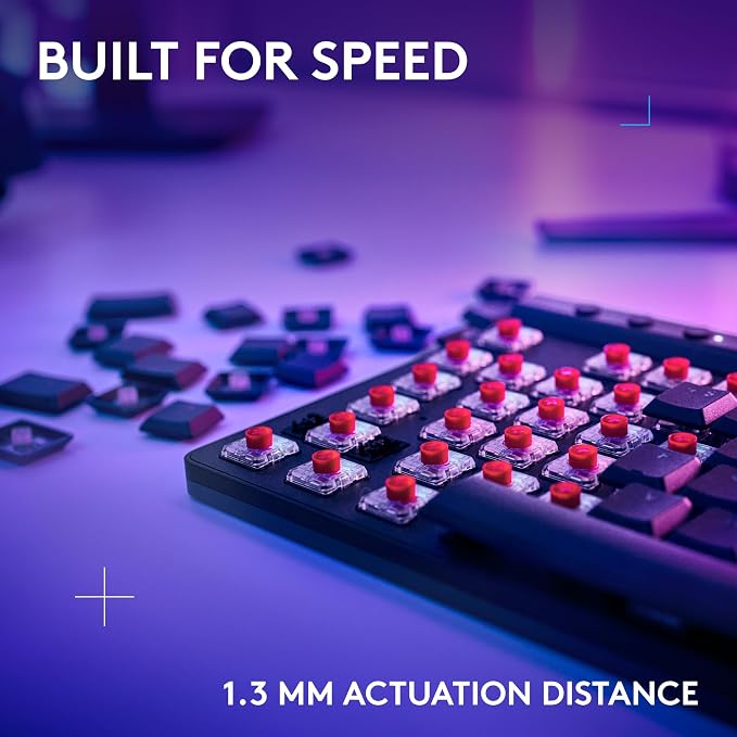 Logitech G515 Lightspeed TKL Wireless Gaming Keyboard (Linear) - Black | LIGHTSPEED wireless, LIGHTSYNC RGB, thin tenkeyless design, double-shot PBT keycaps, mechanical switches - Image 3