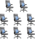 Ergonomic Office Chair with Lumbar Support, Executive Leather Computer Desk Chair with Flip Up Arms & Rocking Function, High Back Big and Tall Comfortable Gaming Chair for Home Office by Fidom