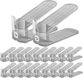 CiBiZi Adjustable Shoe Slots Organizers Clear Shoe Space Saver Shoe Stacker Shoe Rack Holder Oraganizers for Closet Cabinet Storage Grey 20Pack by CiBiZiUS