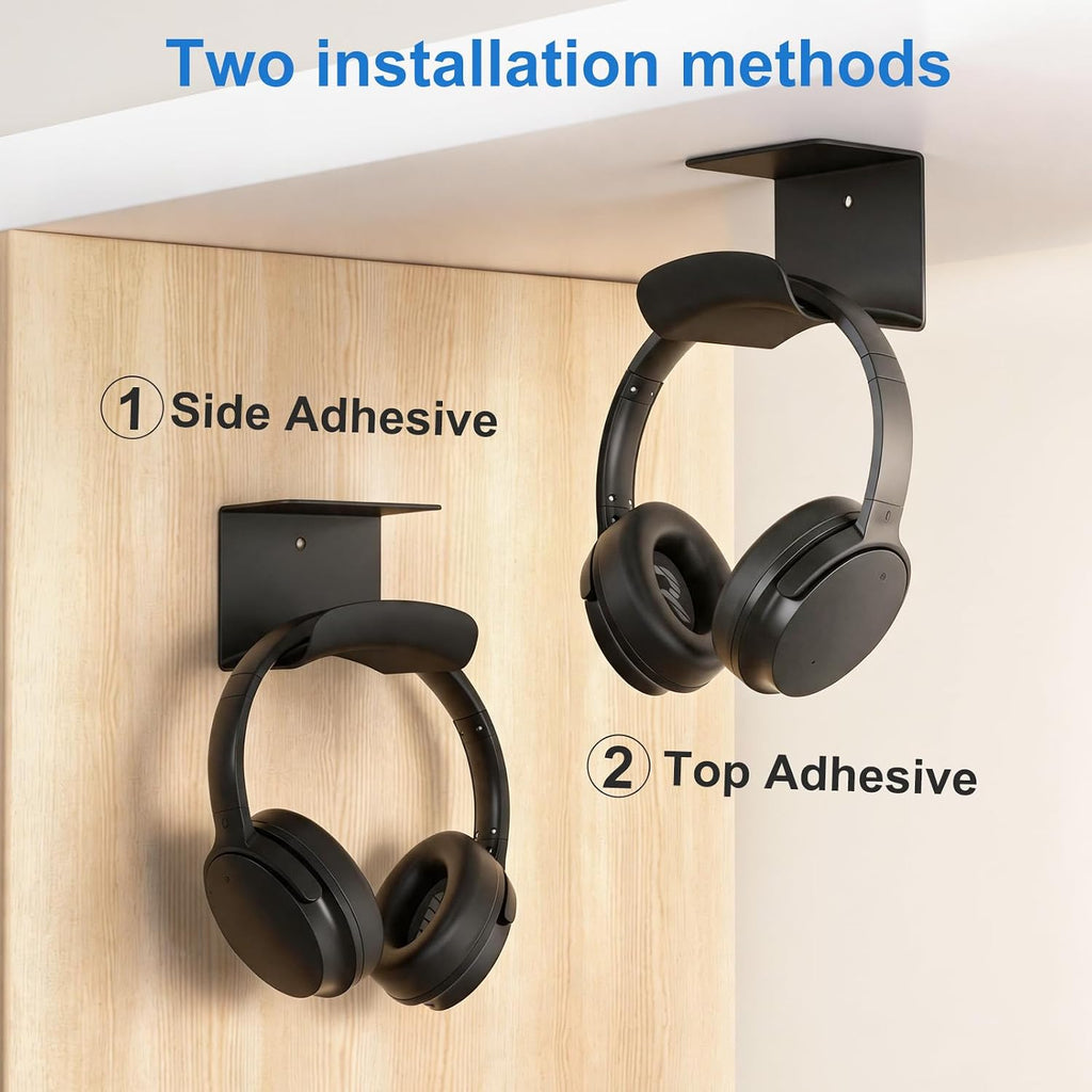 Headphone Holder, Aluminum Headset Hanger with Adhesive Mount - Image 3