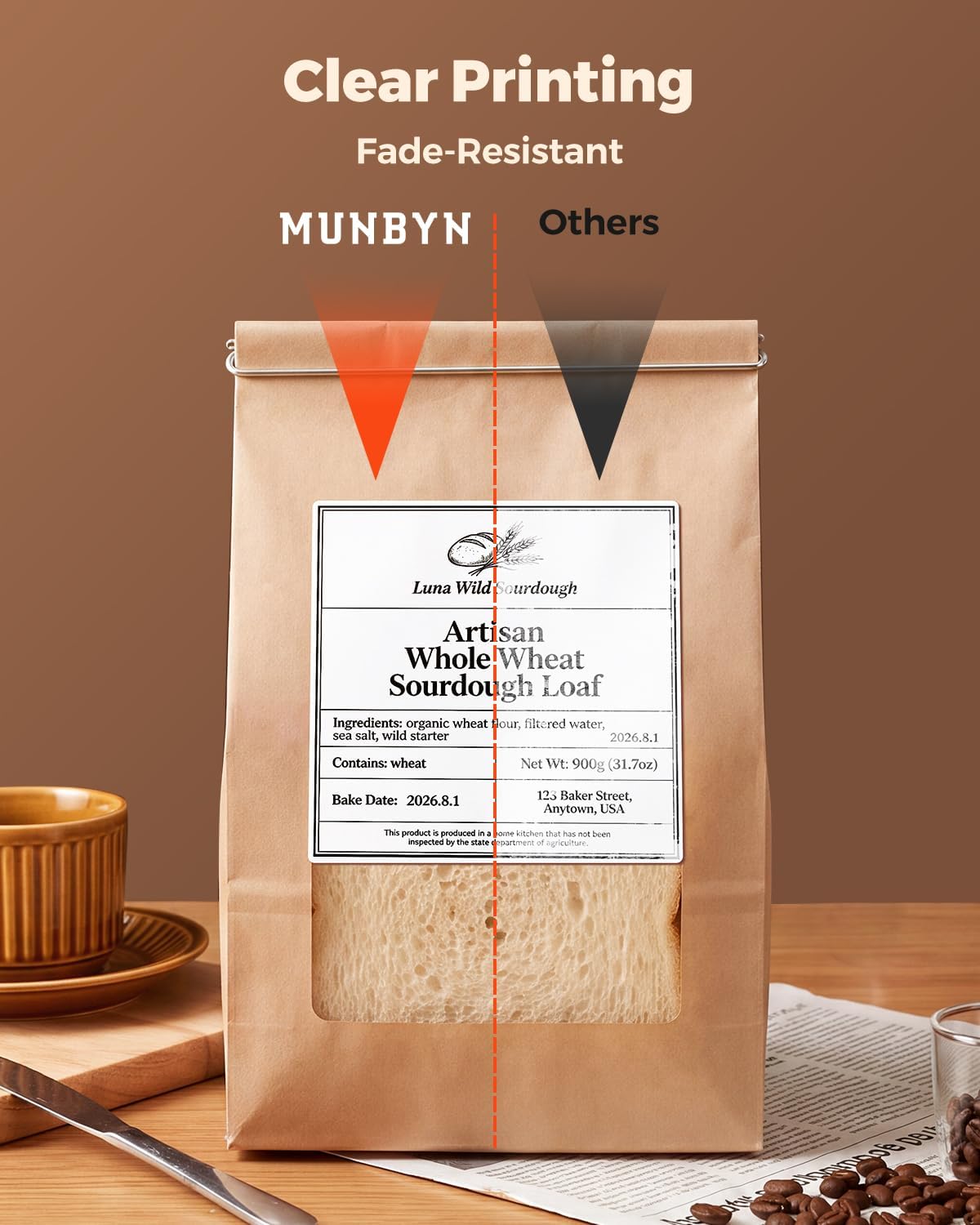 MUNBYN 4x4 Thermal Labels, 500 Sheets/Roll, White - Image 4