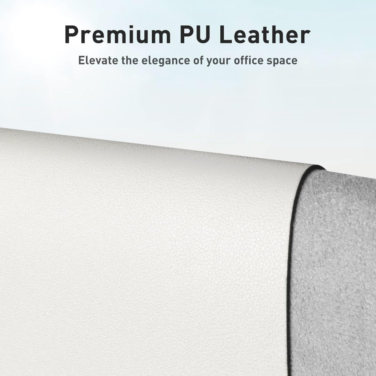 Aothia Faux Leather Desk Mat – Large Mouse Pad, Non-Slip PU Leather Blotter, Waterproof Writing Surface for Office and Home (Off-White, 47.2" x 23.6") - Image 2
