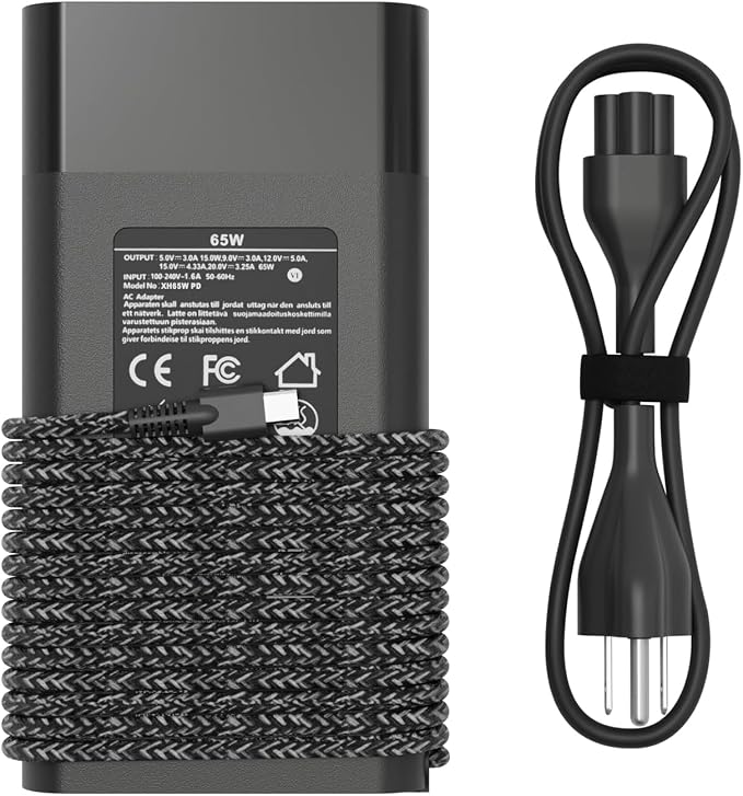New Slim 65W Watt USB Type C Laptop Charger Compatible with HP Spectre X360, Envy X360, Computer Chromebook EliteBook X360 OmniBook Zbook ProBook Elite X2 Power Cord Replacement AC Adapter | for HP Spectre X360 Computer Chromebook EliteBook OmniBook Zb... - Image 9