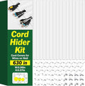 Cord Hider Kit, 630in Cord Covers for Wires on Wall, Paintable Wire Covers for Cords on Wall, Self-Adhesive Cable Hider Cord Organizer, Wire Hiders, 40X L15.75in X W0.96in x H0.57in by AZEN