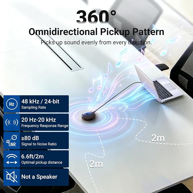 NEEWER UM04 USB Microphone, AI Cancelling Desktop Omnidirectional Condenser Mic with 48KHz/24Bit Mute for Online Meeting Recording Skype Teaching Windows Computer Laptop PC Mac Phone (Not Speaker) - Image 3