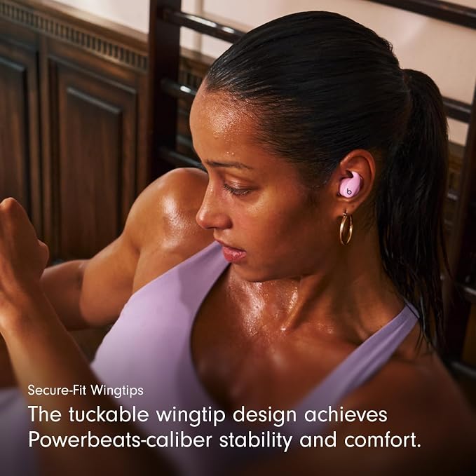 Beats - Powerbeats Fit - Wireless Noise-Cancelling Workout Earbuds with Ultimate Secure Fit with USB-C Charging Cable (1.5m) - Power Pink - Image 4