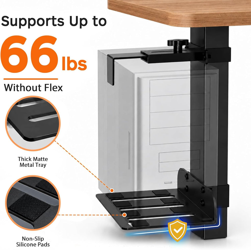 Under Desk PC Mount, PC Holder for Standing Desk - Image 3