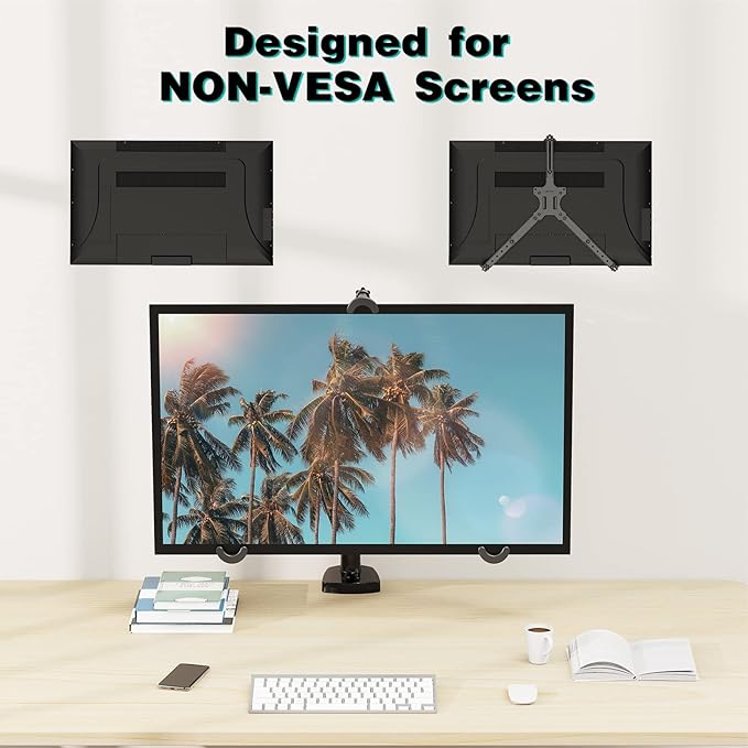MOUNT PRO VESA Mount Adapter, Universal Non-VESA Monitor Mount Adapter | For 19 to 32 inch Screens, Vesa Bracket 75x75mm/100x100mm, Hold up to Max 17.6lbs - Image 6