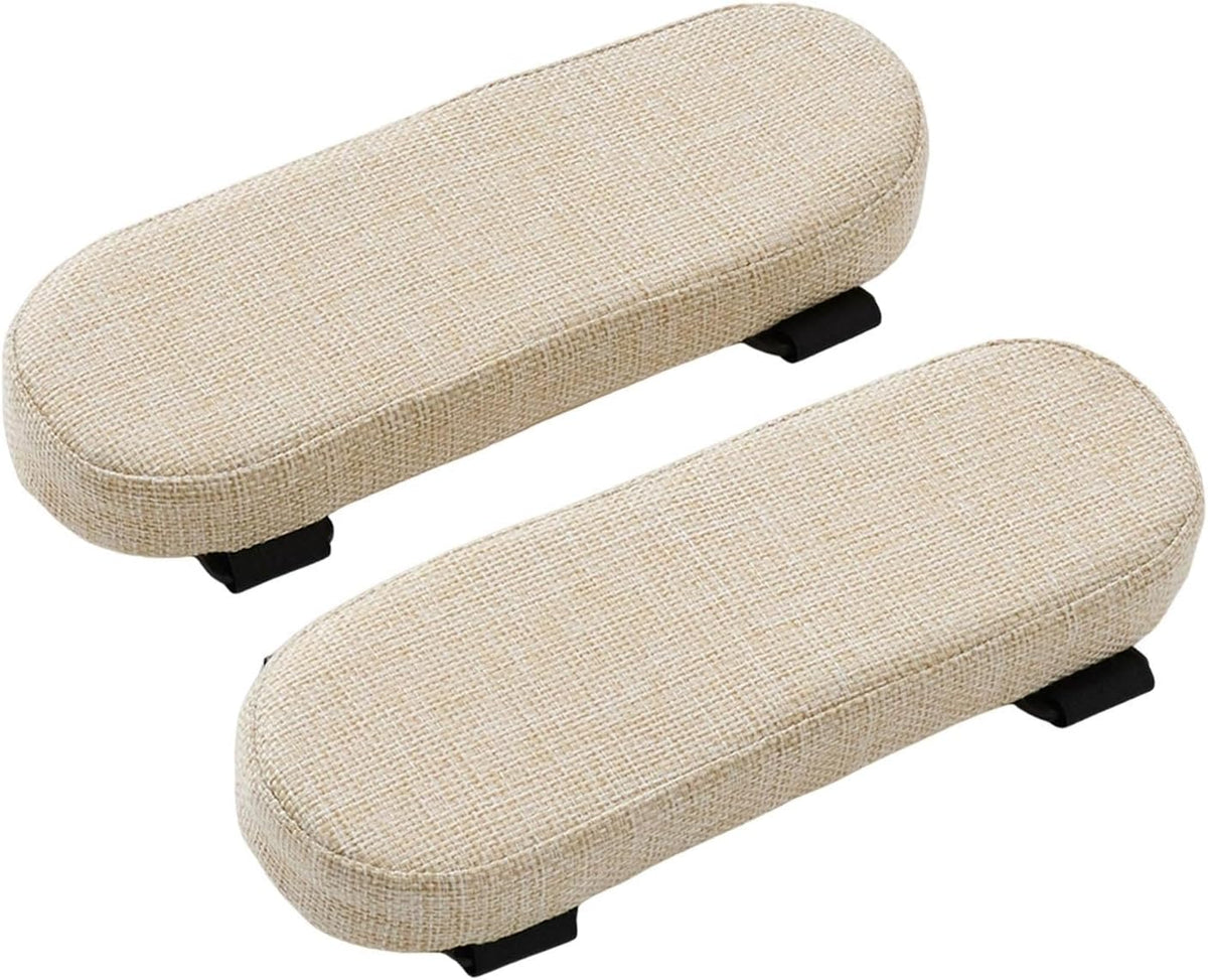 Office Chair Armrest Pad Elbow Cushion Thick Removable Cover Desk Chair Armrest Cushion Arm Padding for Recliners Sofa Home, Beige - Image 6