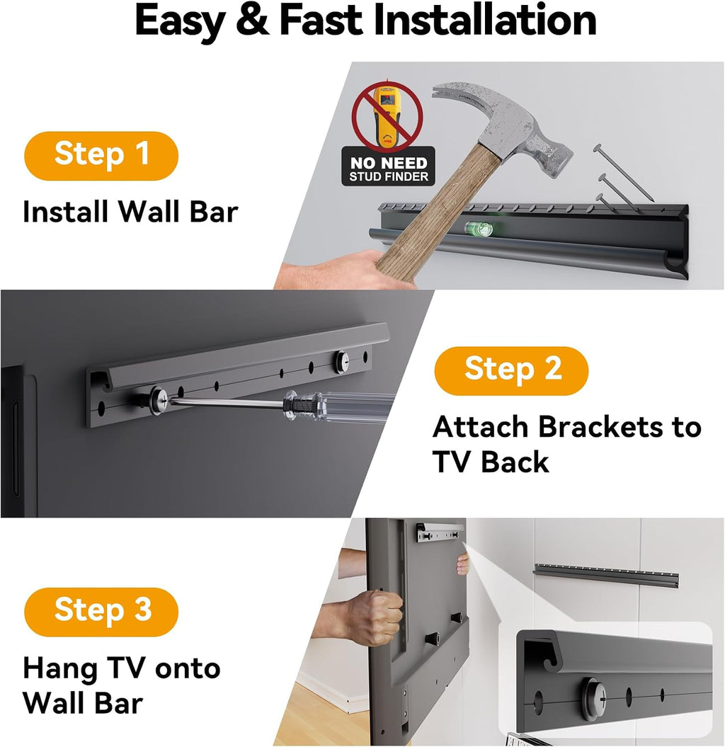 No Stud TV Wall Mount for 12-55 inch TVs, No Drill TV Mount - Image 6