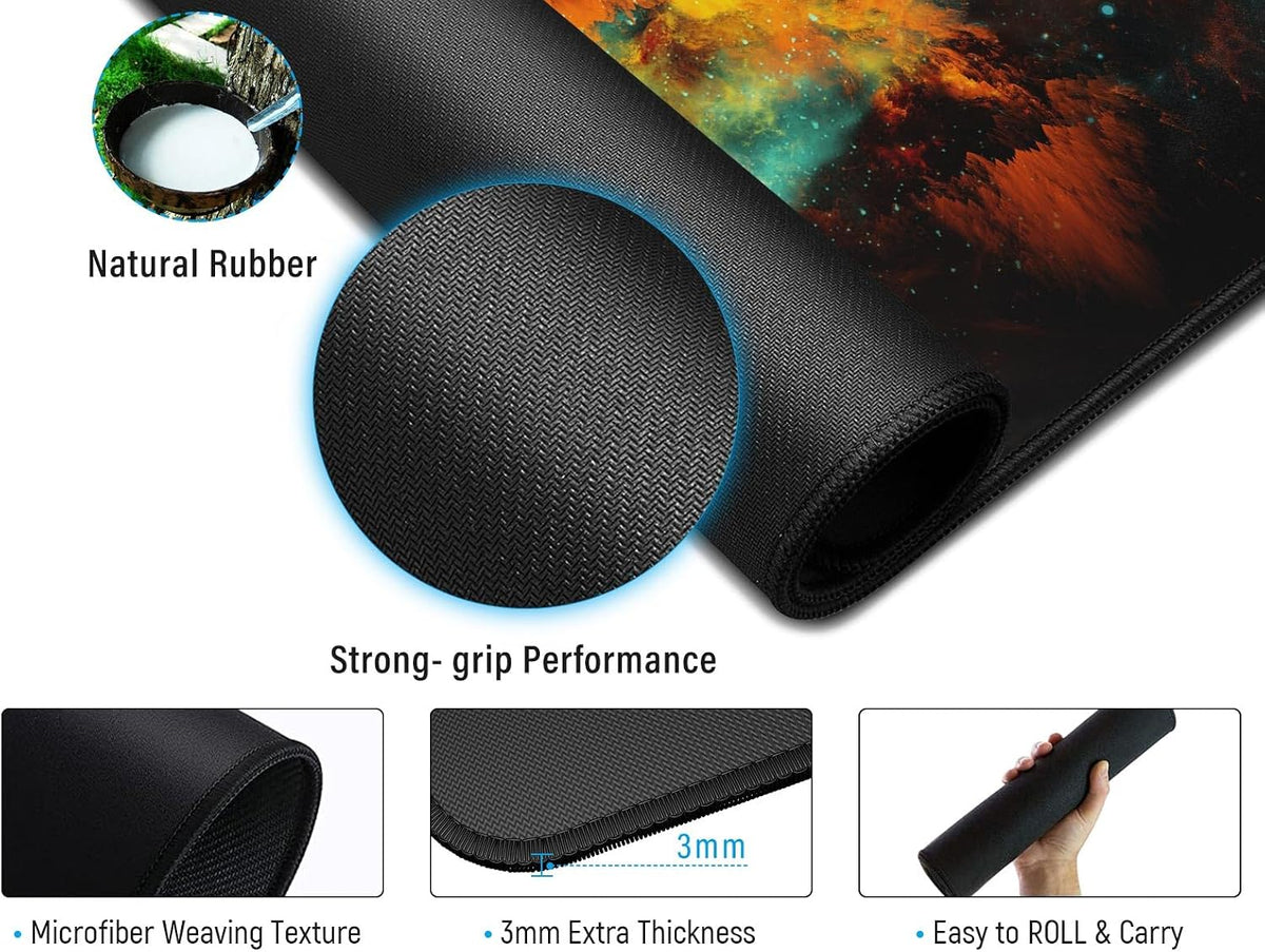 JIALONG Gaming Mouse Pad Desk Mouse Mat Large Size 35.4 x15.7inches Comfortable XXL Mousepad for Work Gaming Office Home - Image 4