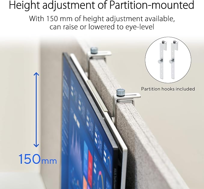 ASUS ZenScreen MB249C 24 Inch 1080p USB-C Portable Monitor | USB-C 60W, C-clamp Arm, Speakers, Partition Hook, Kickstand, IPS, Subwoofer, Carrying Handle ,Display for MacBook and PC - Image 3