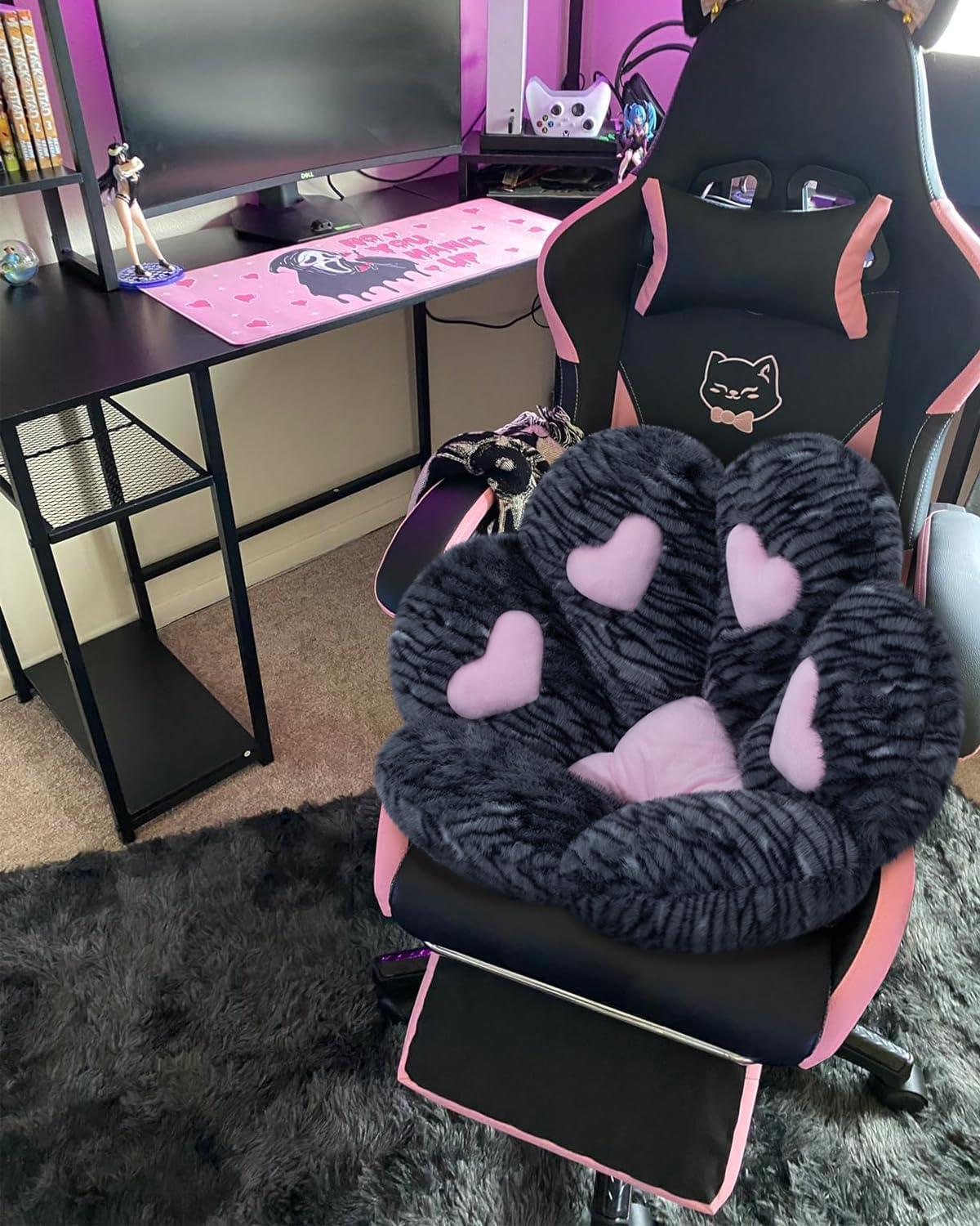 MOONBEEKI Cat Paw Cushion Chair Comfy Kawaii Plush Seat Cushions - Image 3