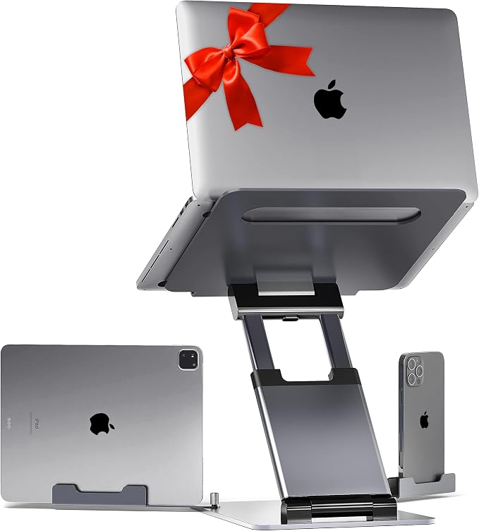 Ergonomic Laptop Stand for Desk, Adjustable Height up to 20", Laptop Riser Computer Pulpit Stand for Laptop, Portable Laptop Stands, Fits MacBook, Laptops 10 15 17 inches Laptop Holder and Laptop Desk by LIFELONG
