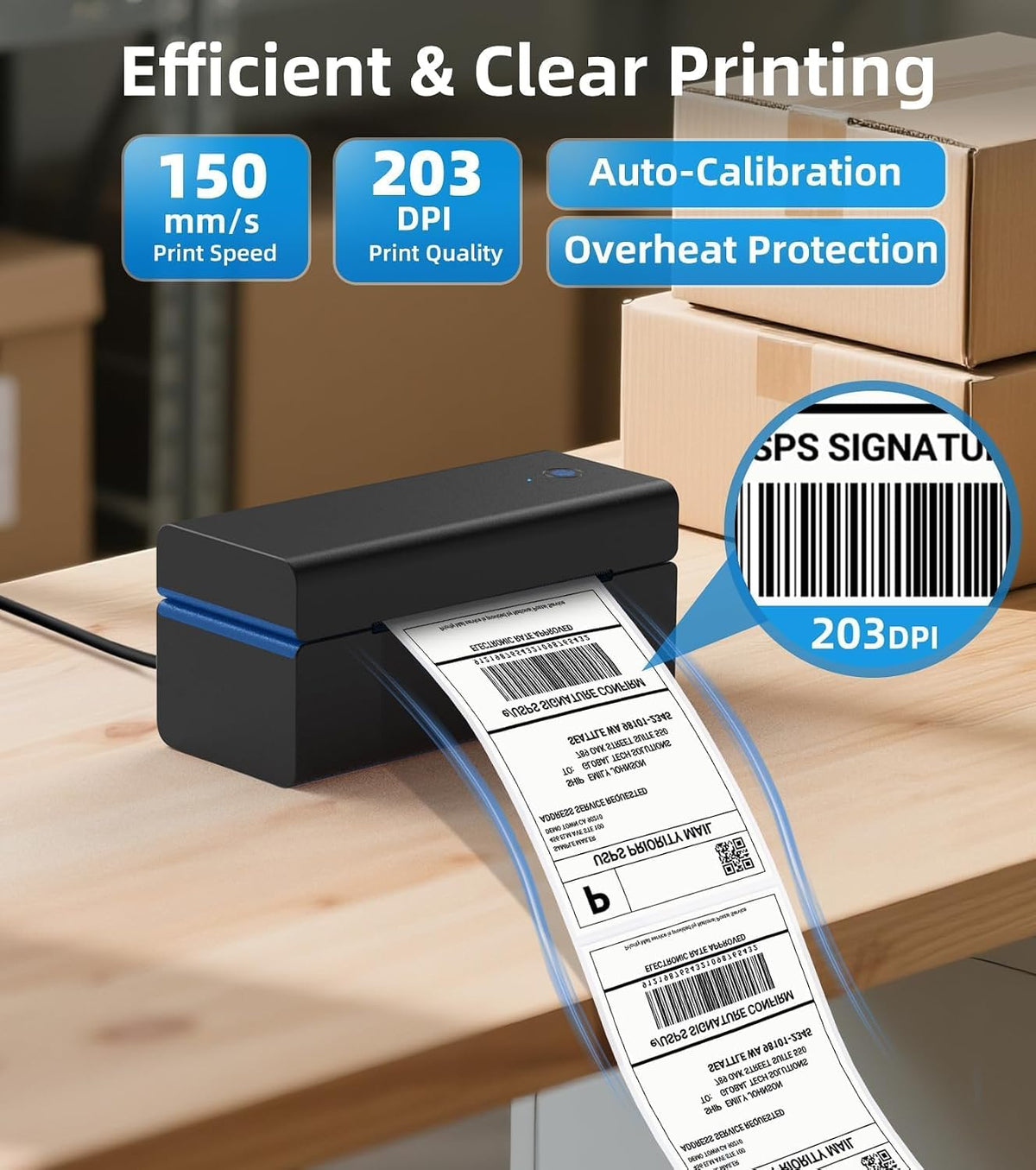 ORGSTA Bluetooth Thermal Shipping Label Printer, 4x6 Shipping Label Printer - Image 5