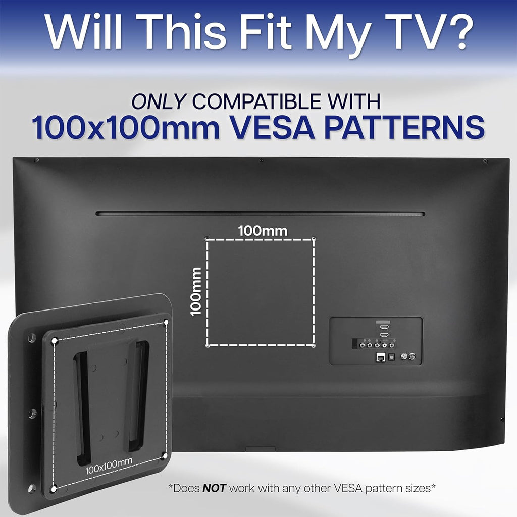 VIVO Black RV TV Mount with Arm for VESA 100x100mm, Mount-VWRV3 - Image 7
