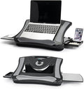 EHO Portable Lap Desk with Cushion, Detachable Mouse Pad Tray and Phone Holder, Adjustable Laptop Stand with 5 Angles, for Home, Office, Sofa, Bed by EHOPrime