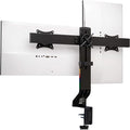 Kensington Dual Monitor Mount for Desk, C-clamp Vesa Monitor Stand Fits 2 Ultrawide Monitors Up to 27 Inches, Low Profile Stand, Height Adjustable Rotating Free Standing Arm, Black by Unknown