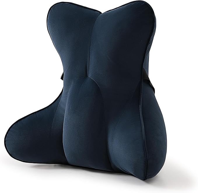 Lumbar Support Pillow(Pat. Pend) – Multi-Functional Ergonomic Back Cushion for Office Chair, Car Seat & Sofa, Reading Pillow with Firm Multi-Zone Support to Relieve Lower Back Pain,Teal Blue by Ailuteie