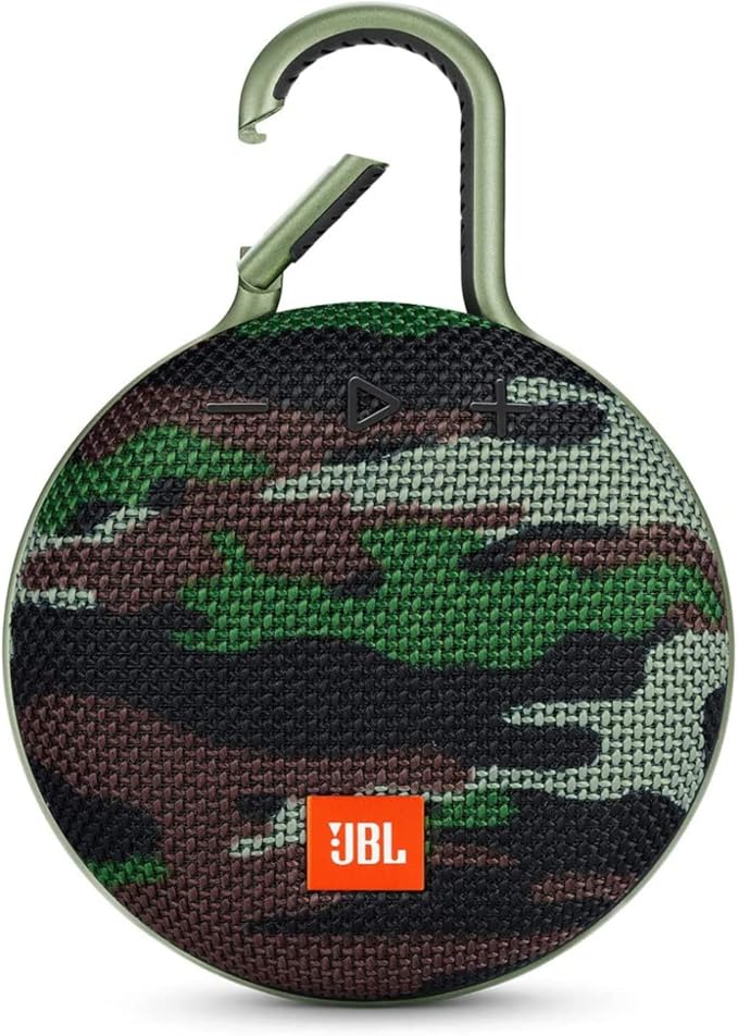 JBL Clip 3, Camouflage - Waterproof, Durable & Portable Bluetooth Speaker - Up to 10 Hours of Play - Includes Noise-Cancelling Speakerphone & Wireless Streaming | Wireless Bluetooth Streaming, Up to 10 Hours of Playtime, IPX7 Waterproof, Integrated Car... by JBL