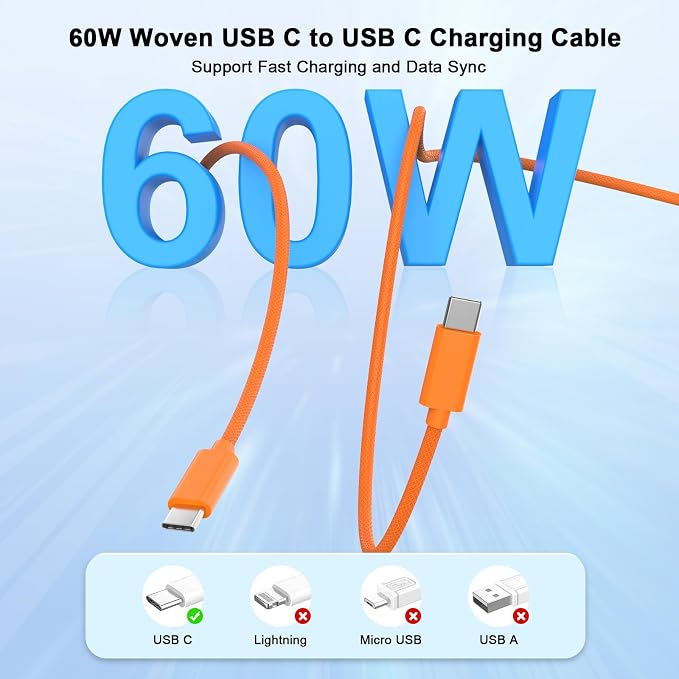 iPhone 17 16 15 Charger Fast Charging 10FT, 20W USB C Charger Block & Cable | 2Pack [Apple MFi Certified] 20W Type C Charger & 10FT Long Type C Charging Cord for iPhone 17/17 Pro/17 Pro Max/16 15 Pro Max - Image 4