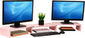 Mind Reader Dual Monitor Stand, Desktop Organizer, Laptop Riser, Office, MDF, 51.25"L x 9.25"W x 4.75"H, Pink by MindReader