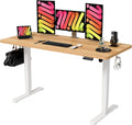 Monomi Electric Standing Desk 55"x24"Height Adjustable Sit Stand Desk | Ergonomic Home Office Computer Desk,Gaming Writing Workstation,Rising Desk with Memory Controller and Anti-Collision,Natural by MONOMI