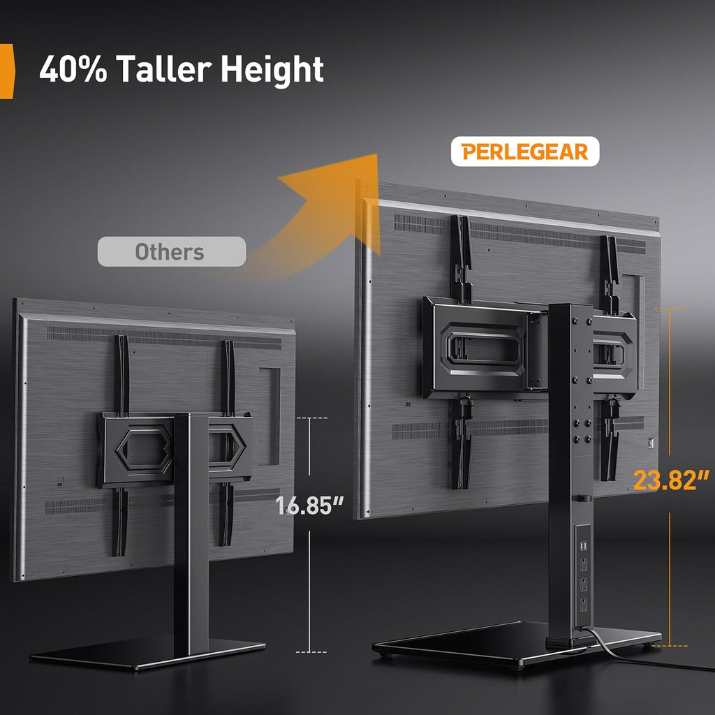 Perlegear TV Stand Mount with Power Outlet for 32-80 inch TVs up to 99 lbs - Image 6