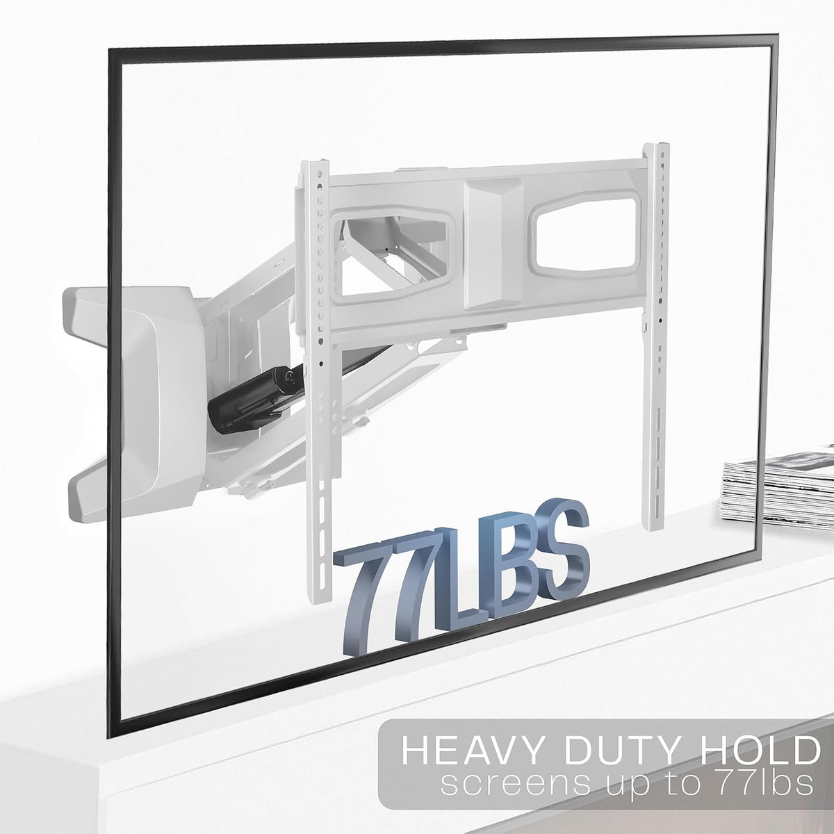 VIVO White Motorized TV Wall Mount for 37-70 in Screens, MOUNT-E-M070R-W - Image 6