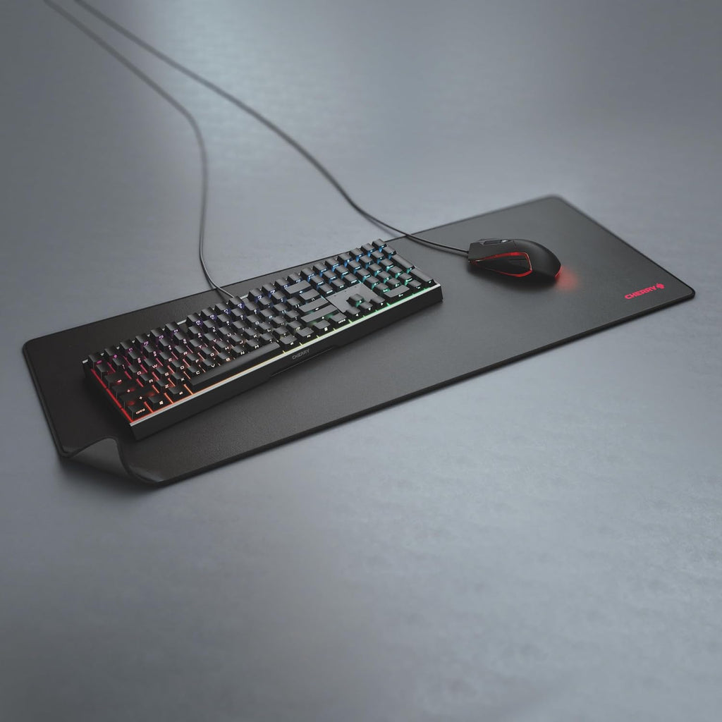 Cherry MP 2000, Premium Mouse Pad in XXL (31.50" x 13.78" x 0.20"), Smooth Fabric Surface for Precision, Sewn Edges, Non-Slip Bottom, Rollable, Comfortable, Black - Image 3