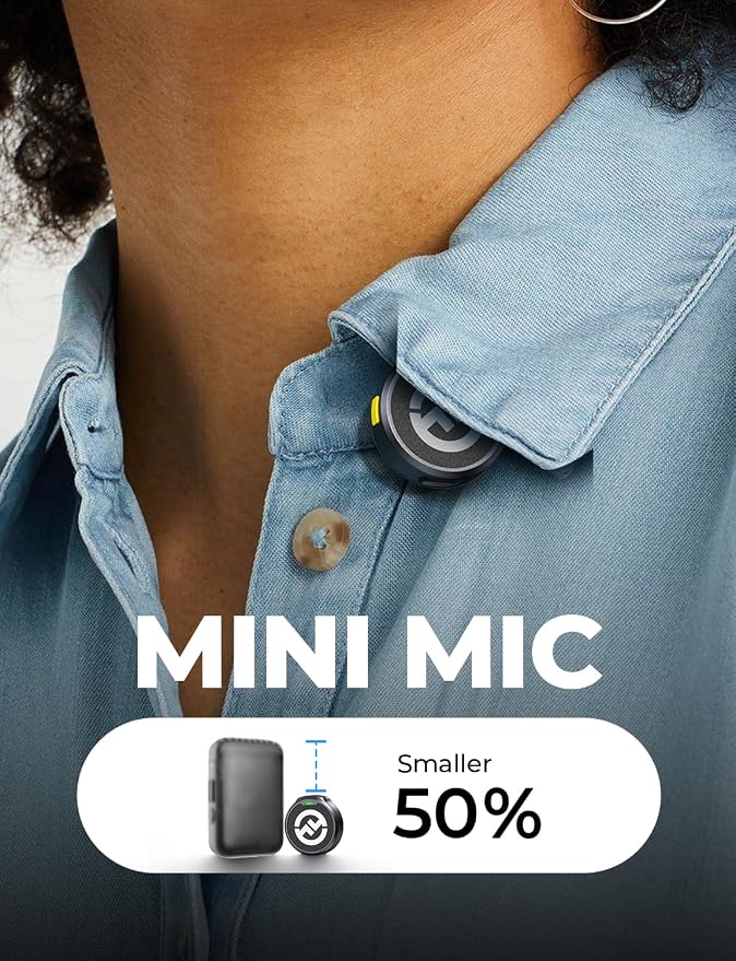 Hollyland Lark M2 Wireless Microphone for iPhone14 & Below, Mini Magnetic Microphone, 300m Range, Hi-Fi Audio, Noise Cancelling, 30h Use, Video Recording (2TX + Lightning RX + Charging Case) | Video Recording (2TX+Lightning RX+Charging Case), Receiver ... - Image 2