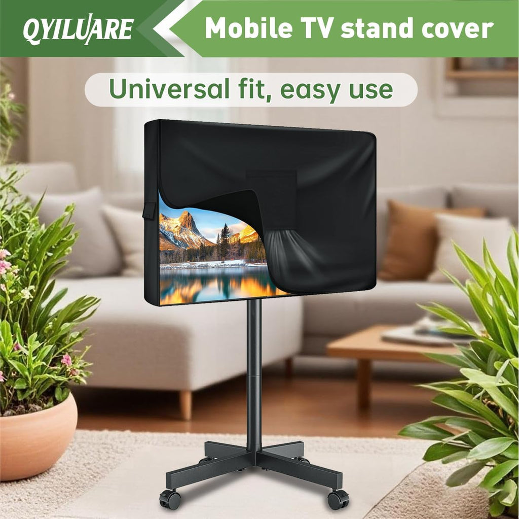 Mobile TV Stand Cover for 52-55 Inch TVs,Waterproof TV Cover for Outdoor/Indoor Rolling TV Stand(52" L×32" H×7" W) - Image 3