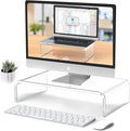 Acrylic Monitor Stand Riser Clear Laptop Stand Riser L12.5 xW7.5 xH4 | Computer & Laptop Stand for Desk, Compatible with All Notebooks and Monitor, Decoration for Office & Home Transparent by Beimu